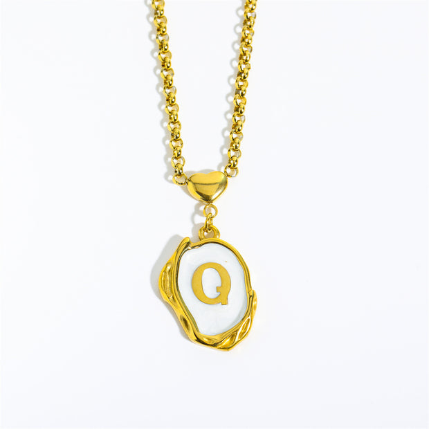 English Letters 26 Capital Initials Pendant Necklace