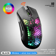 Free Wolf X2 wireless mouse RGB dual-mode game mouse