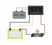 Multifunctional OLED Voltage And Current Meter Temperature Timer 100V 10A