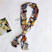 Women's Silk Scarf Long Spring And Autumn Double-sided Dual-use