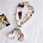 Women's Silk Scarf Long Spring And Autumn Double-sided Dual-use