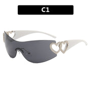 Men's And Women's Fashion Love Accessories One-piece Sunglasses