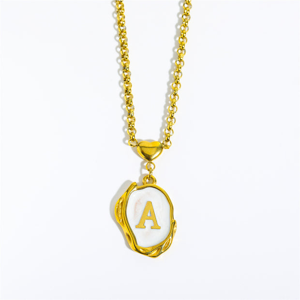 English Letters 26 Capital Initials Pendant Necklace