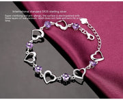 Retro Fashion Crystal Heart Bracelet