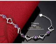 Retro Fashion Crystal Heart Bracelet