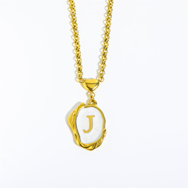 English Letters 26 Capital Initials Pendant Necklace