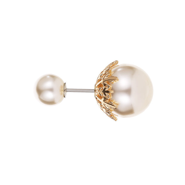 Double-headed Pearl Pin Pin Simple Anti-glare Brooch