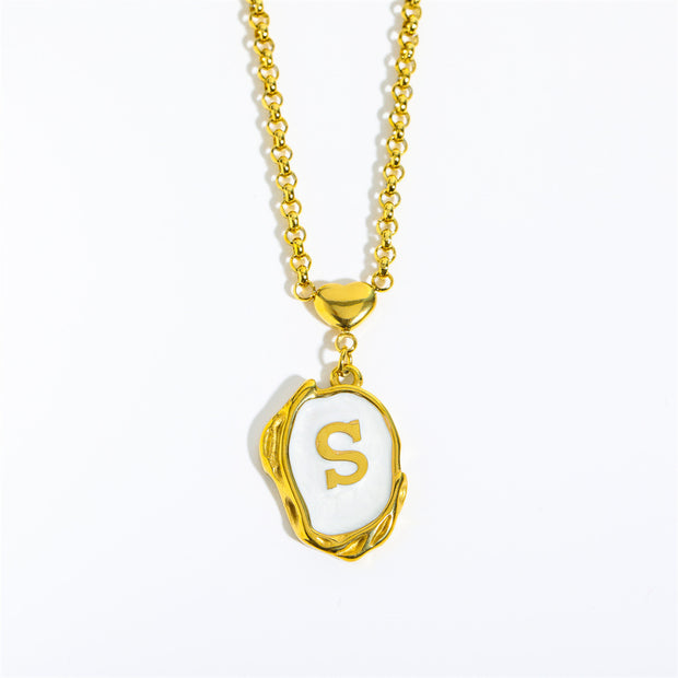 English Letters 26 Capital Initials Pendant Necklace