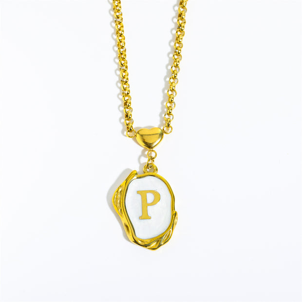 English Letters 26 Capital Initials Pendant Necklace