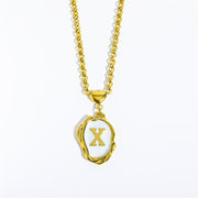 English Letters 26 Capital Initials Pendant Necklace