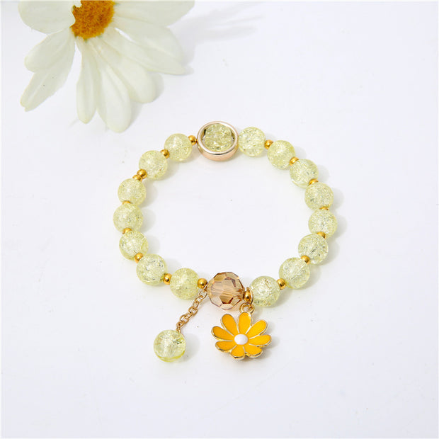 Crystal String Beads Bracelet SUNFLOWER Ins Bracelet