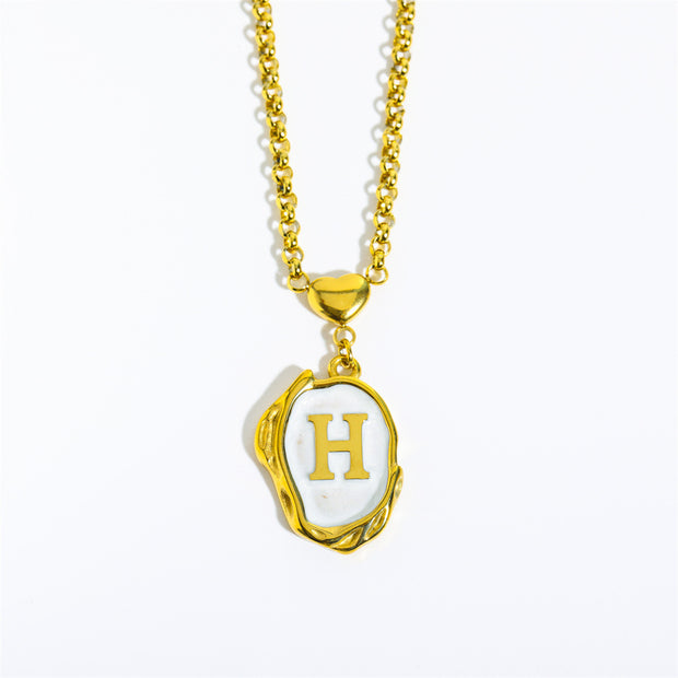 English Letters 26 Capital Initials Pendant Necklace