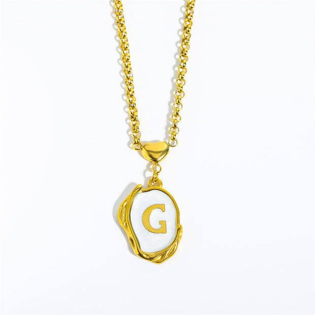 English Letters 26 Capital Initials Pendant Necklace