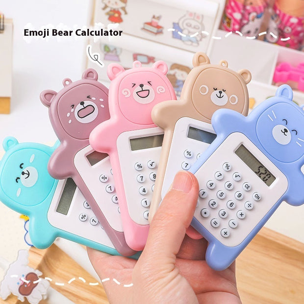 Cartoon Bear Calculator Student Mini-Portable