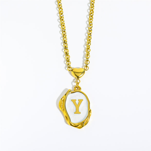 English Letters 26 Capital Initials Pendant Necklace