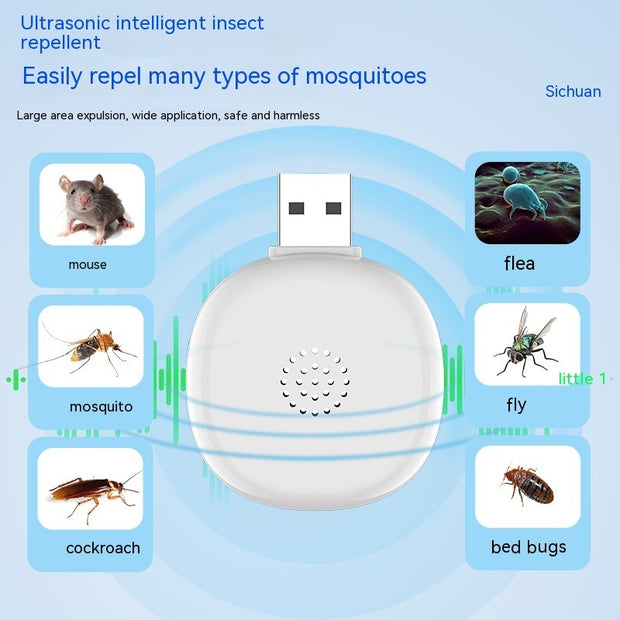 Ultrasonic Mosquito Repellent Electronic Portable Mini USB Direct Plug-in