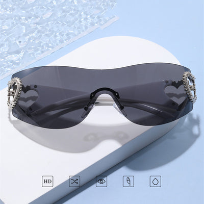 Men's And Women's Fashion Love Accessories One-piece Sunglasses