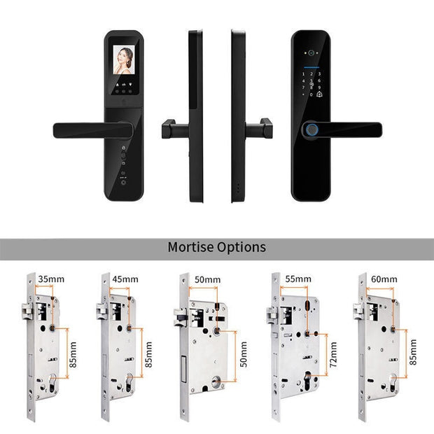 Cat Eye Camera Smart Fingerprint Password Timber Door Lock