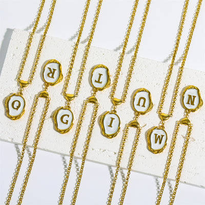 English Letters 26 Capital Initials Pendant Necklace