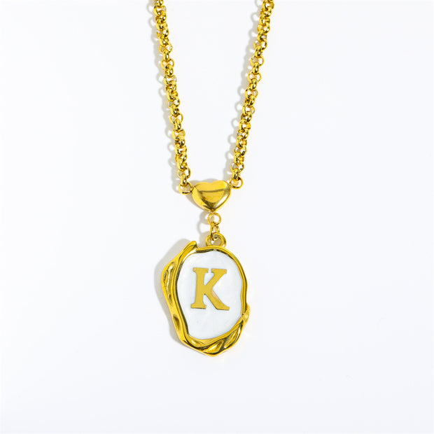 English Letters 26 Capital Initials Pendant Necklace