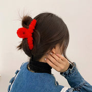 Plush Catch Clip Imitating Rabbit Hair Hairpin Elegant Temperament