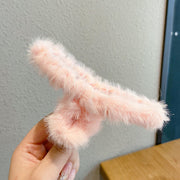 Plush Catch Clip Imitating Rabbit Hair Hairpin Elegant Temperament