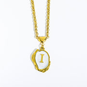 English Letters 26 Capital Initials Pendant Necklace