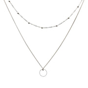 S925 Sterling Silver Choker Round Bead Collarbone Necklace