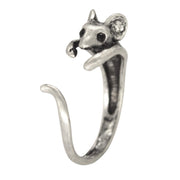 Alloy Mouse Open Adjustable Animal Ring