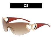 Men's And Women's Fashion Love Accessories One-piece Sunglasses