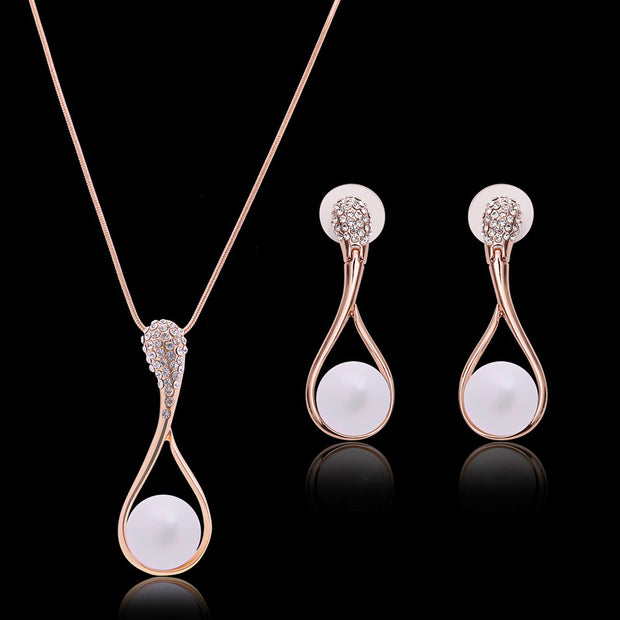 Jewelry Set Custom Pearl Earring Necklace