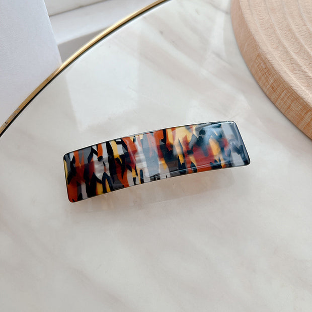 Acetate Simple Graceful Hair Accessories Horizontal Clip Rectangular All-match Spring Clip For Women