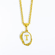 English Letters 26 Capital Initials Pendant Necklace