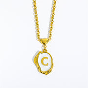 English Letters 26 Capital Initials Pendant Necklace