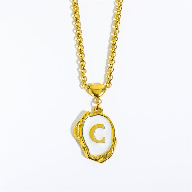 English Letters 26 Capital Initials Pendant Necklace