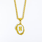 English Letters 26 Capital Initials Pendant Necklace